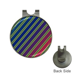 Decorative Lines Hat Clips With Golf Markers