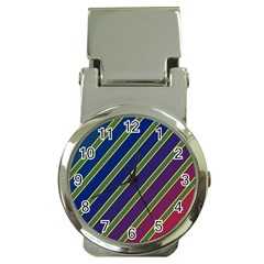 Decorative Lines Money Clip Watches