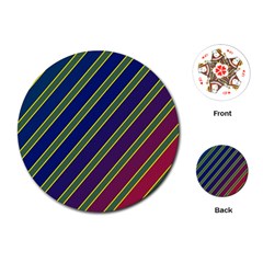 Decorative Lines Playing Cards (round) 