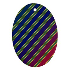 Decorative Lines Oval Ornament (two Sides)