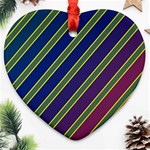 Decorative lines Heart Ornament (2 Sides) Front