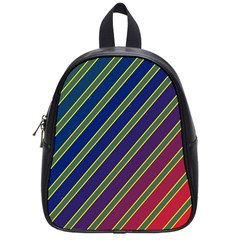 Decorative Lines School Bags (small)  by Valentinaart