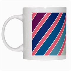 Colorful Lines White Mugs