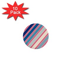 Colorful Lines 1  Mini Buttons (10 Pack) 