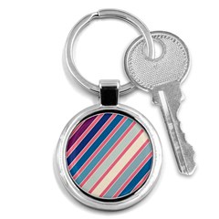 Colorful Lines Key Chains (round) 