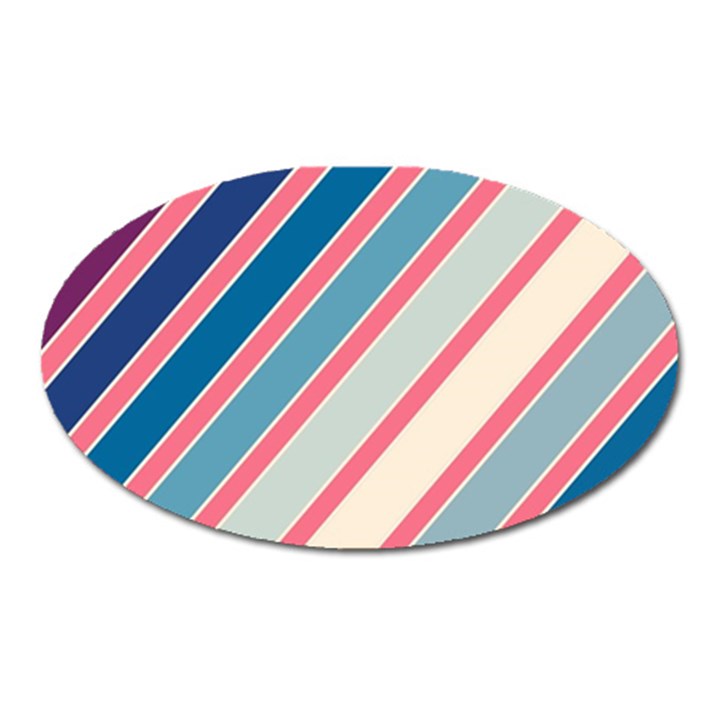 Colorful lines Oval Magnet