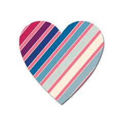 Colorful Lines Heart Magnet