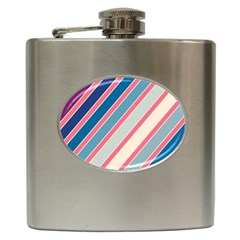 Colorful Lines Hip Flask (6 Oz) by Valentinaart