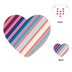 Colorful Lines Playing Cards (heart)  by Valentinaart