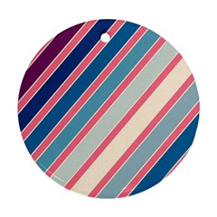 Colorful Lines Round Ornament (two Sides) 