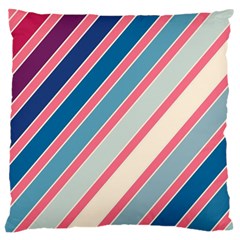 Colorful Lines Large Cushion Case (one Side)