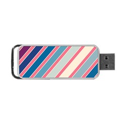 Colorful Lines Portable Usb Flash (two Sides) by Valentinaart