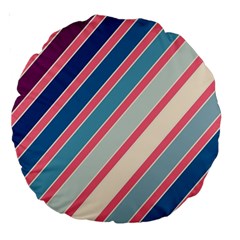 Colorful Lines Large 18  Premium Round Cushions