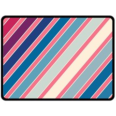 Colorful Lines Double Sided Fleece Blanket (large) 