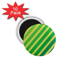 Green And Yellow Lines 1 75  Magnets (10 Pack) 