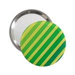 Green and yellow lines 2.25  Handbag Mirrors Front