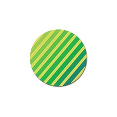 Green And Yellow Lines Golf Ball Marker (4 Pack) by Valentinaart