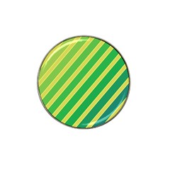 Green And Yellow Lines Hat Clip Ball Marker