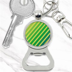 Green And Yellow Lines Bottle Opener Key Chains by Valentinaart