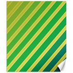 Green and yellow lines Canvas 8  x 10  8.15 x9.66  Canvas - 1