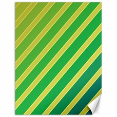 Green And Yellow Lines Canvas 18  X 24  