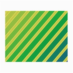 Green And Yellow Lines Small Glasses Cloth (2-side)