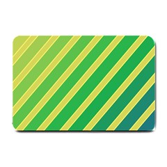 Green And Yellow Lines Small Doormat 