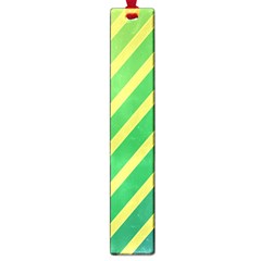 Green And Yellow Lines Large Book Marks