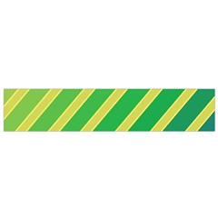 Green And Yellow Lines Flano Scarf (small)