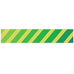 Green And Yellow Lines Flano Scarf (large)