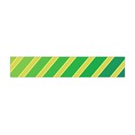 Green and yellow lines Flano Scarf (Mini) Front