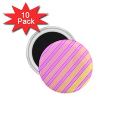 Pink And Yellow Elegant Design 1 75  Magnets (10 Pack) 