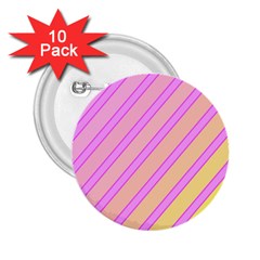 Pink And Yellow Elegant Design 2 25  Buttons (10 Pack) 