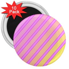 Pink And Yellow Elegant Design 3  Magnets (10 Pack)  by Valentinaart