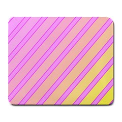 Pink And Yellow Elegant Design Large Mousepads by Valentinaart