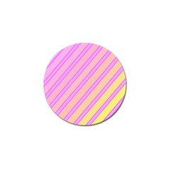 Pink And Yellow Elegant Design Golf Ball Marker (4 Pack)