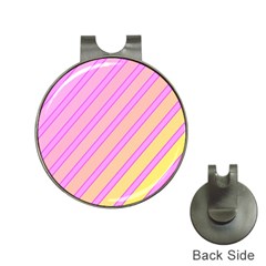 Pink And Yellow Elegant Design Hat Clips With Golf Markers