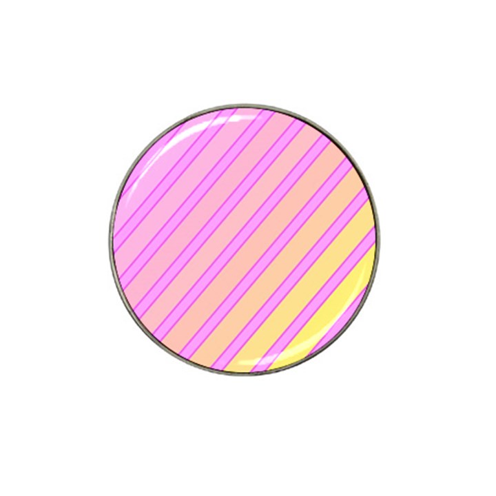 Pink and yellow elegant design Hat Clip Ball Marker