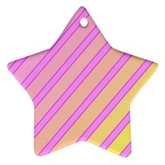 Pink And Yellow Elegant Design Star Ornament (two Sides)  by Valentinaart