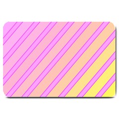 Pink And Yellow Elegant Design Large Doormat 