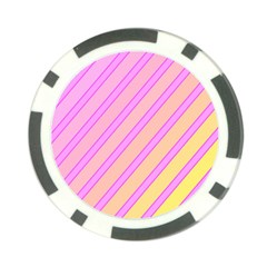 Pink And Yellow Elegant Design Poker Chip Card Guards