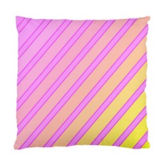 Pink And Yellow Elegant Design Standard Cushion Case (one Side)