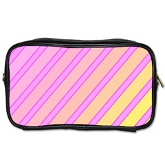 Pink And Yellow Elegant Design Toiletries Bags 2-side