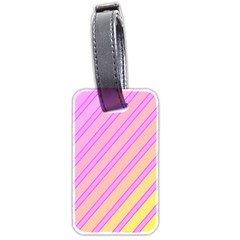 Pink And Yellow Elegant Design Luggage Tags (two Sides)