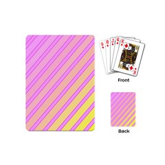 Pink And Yellow Elegant Design Playing Cards (mini) 