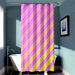 Pink And Yellow Elegant Design Shower Curtain 36  X 72  (stall)  by Valentinaart