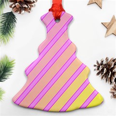 Pink And Yellow Elegant Design Ornament (christmas Tree)