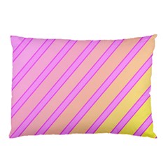 Pink And Yellow Elegant Design Pillow Case (two Sides)