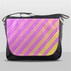 Pink And Yellow Elegant Design Messenger Bags