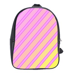 Pink And Yellow Elegant Design School Bags (xl) 